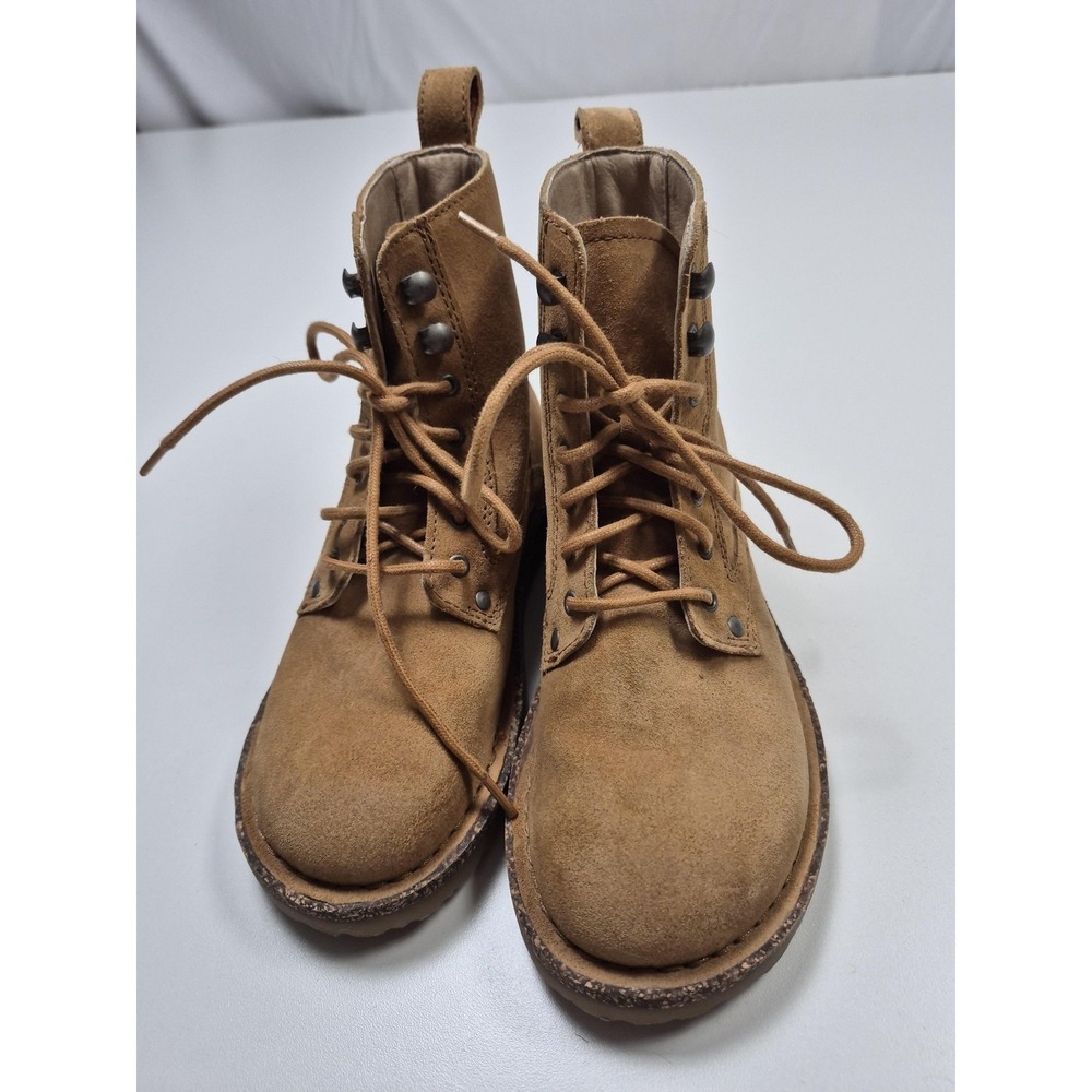 Birkenstock Byson Boots Unisex Cashew Size 36 Brown Suede Ankle Lace Up